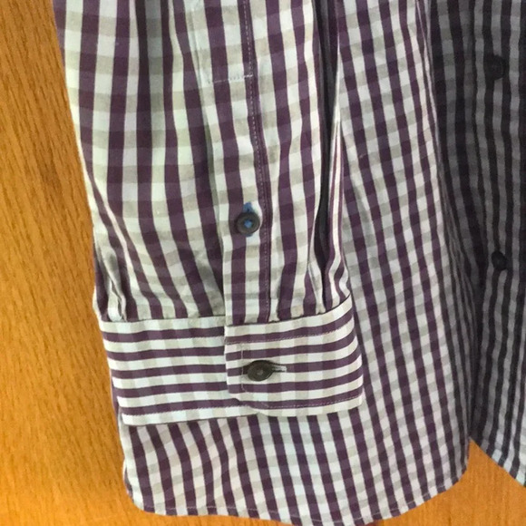 Gap blue/gray/purple check button shirt, XL - Picture 4 of 5